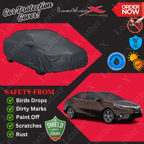 Toyota Carolla Altis Car Japanese's Topcover Black Coated 100% Dust & Water Proof