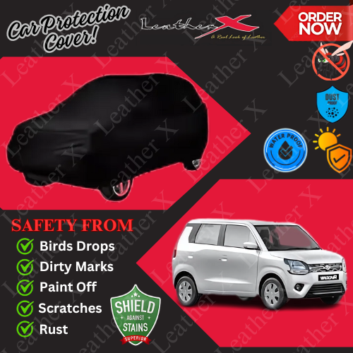 Maruti Wagon Car Japanese's Topcover Black Coated 100% Dust & Water Proof
