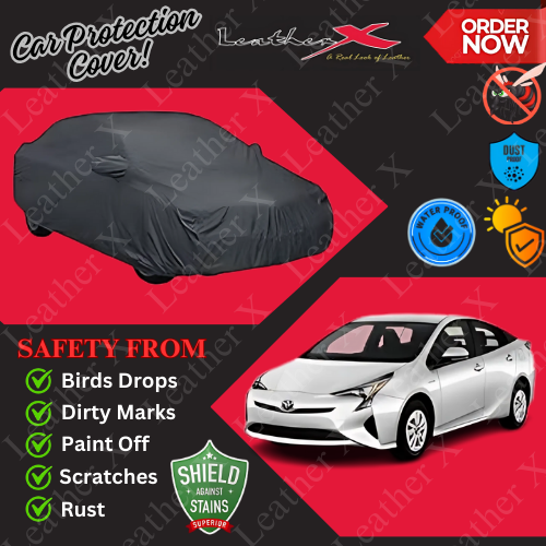 Toyota Prius New Model PVC Cotton Inner Car Cover – Waterproof Car Body Cover with Soft Cotton Lining for Dust, Sun & Scratch Protection