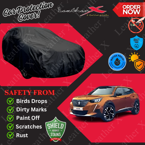 Peugeot 2008 PVC Cotton Inner Car Cover – Waterproof Car Body Cover with Soft Cotton Lining for Dust, Sun & Scratch Protection