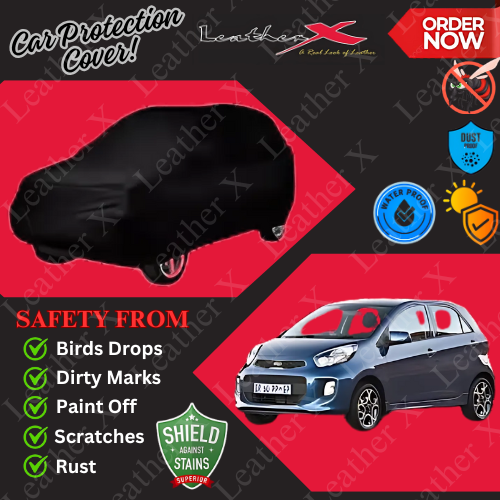 Kia Picanto Car Japanese's Topcover Black Coated 100% Dust & Water Proof