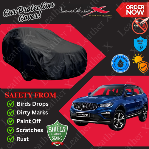 Proton X70 PVC Cotton Inner Car Cover – Waterproof Car Body Cover with Soft Cotton Lining for Dust, Sun & Scratch Protection