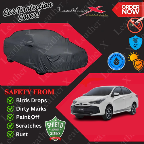 Toyota Yaris New Model Car Cover Japanese's Topcover Black Coated 100% Dust & Water Proof