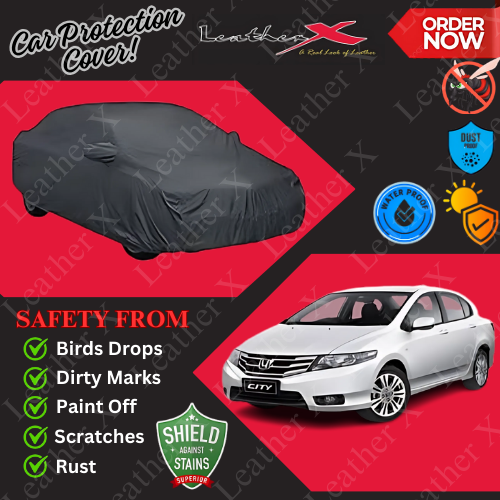 Honda City Car Japanese's Topcover Black Coated 100% Dust & Water Proof