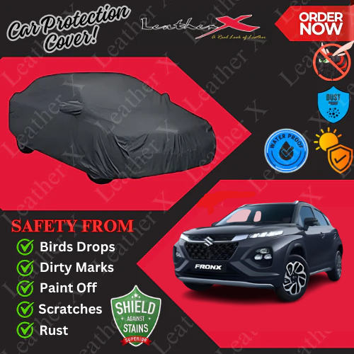 Suzuki Fronx Car Cover Japanese's Topcover Black Coated 100% Dust & Water Proof