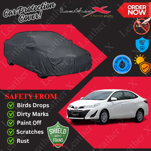 Toyota Yaris Car Japanese's Topcover Black Coated 100% Dust & Water Proof